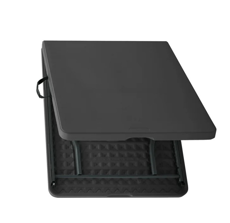 6FT Portable Folding Table – Fold-in-Half Picnic Table w/Handle, On-the-Go – NEW