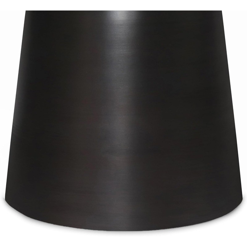Toby Metal Table – 17 inch Wide Solid Iron Drum Accent Table in Antique Copper