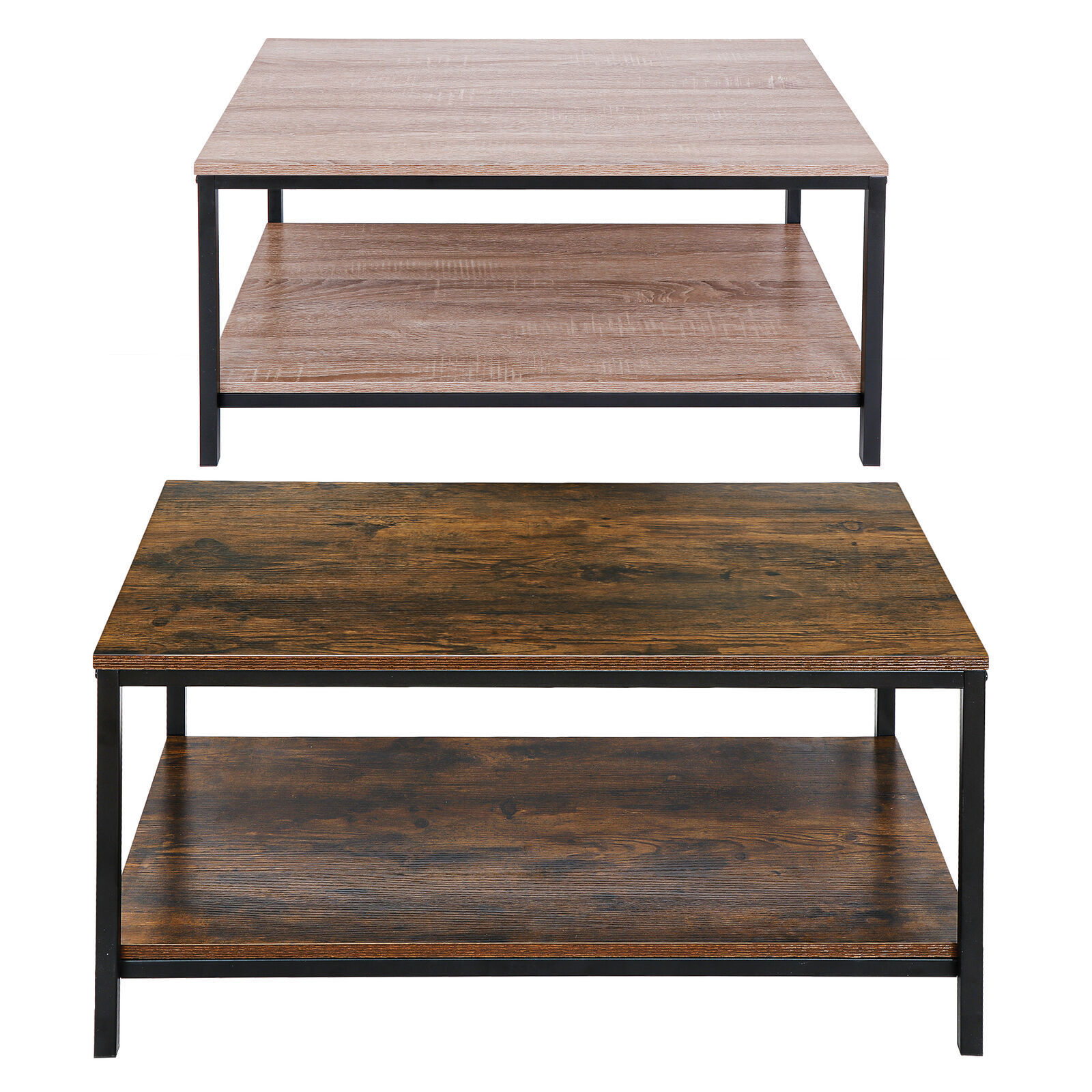 Natural/ Wood Color 31″ Coffee Table w/Storage Shelf Rectangular Coffee Table