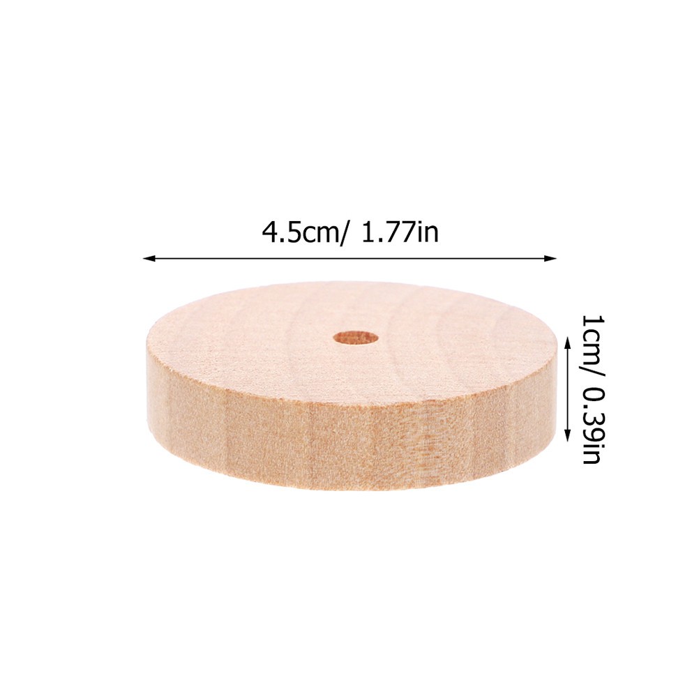 15Pcs Wood Crafts Wheels Synthetic Material for Kids Toy Accessories