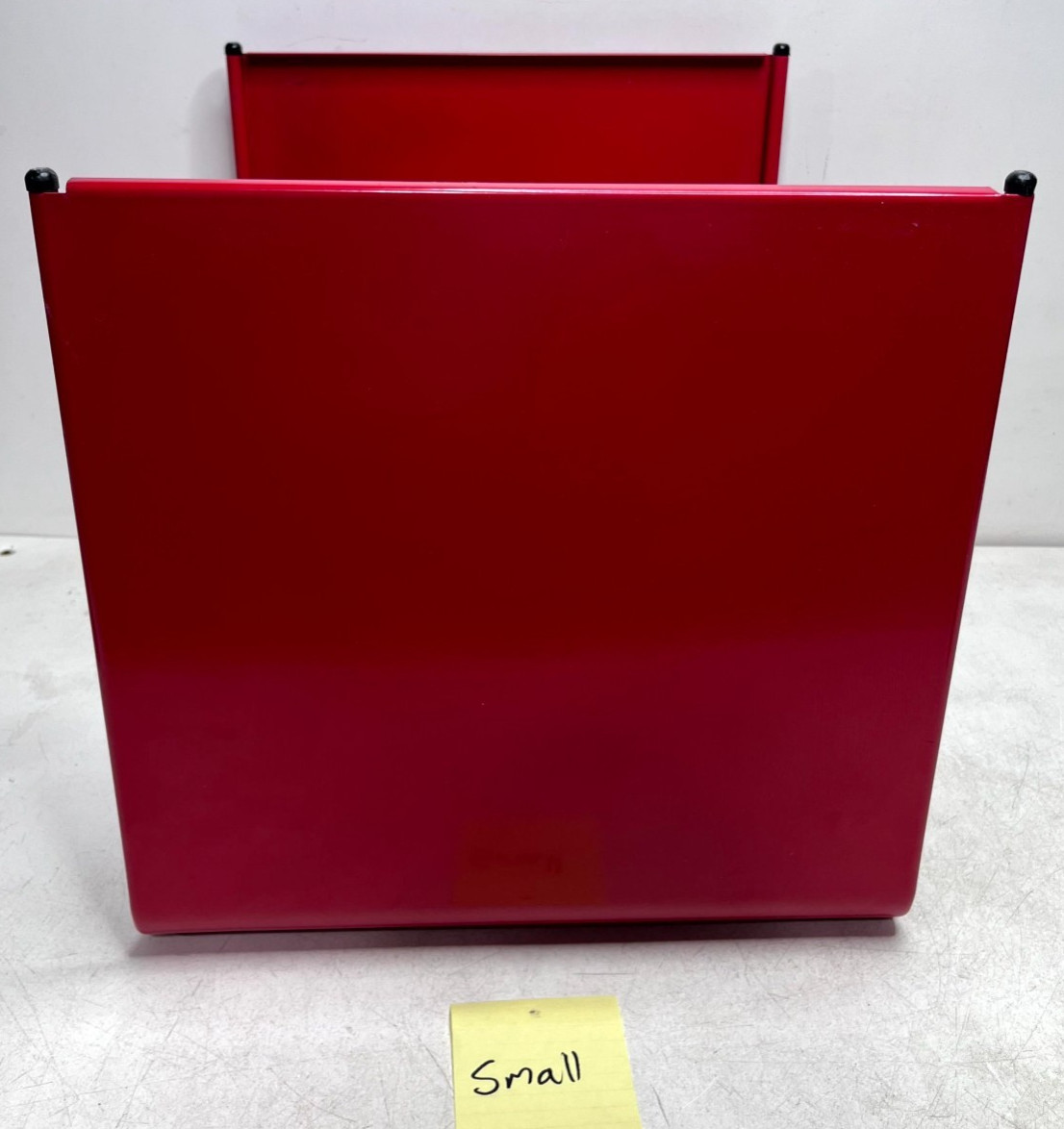 Vintage Amisco Red Nesting Tables Set of 3 Large Metal Made in Canada