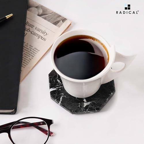 Marble Coasters Star 3.5″ Inches Handmade Stone Drink Coasters Set of 6 Black