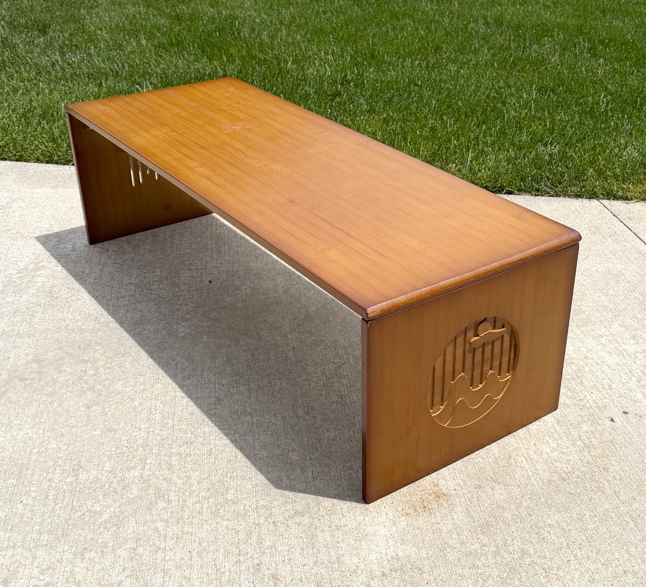 Japanese Bamboo Foldable Floor Table Low Coffee Table Compact Design 39.4″