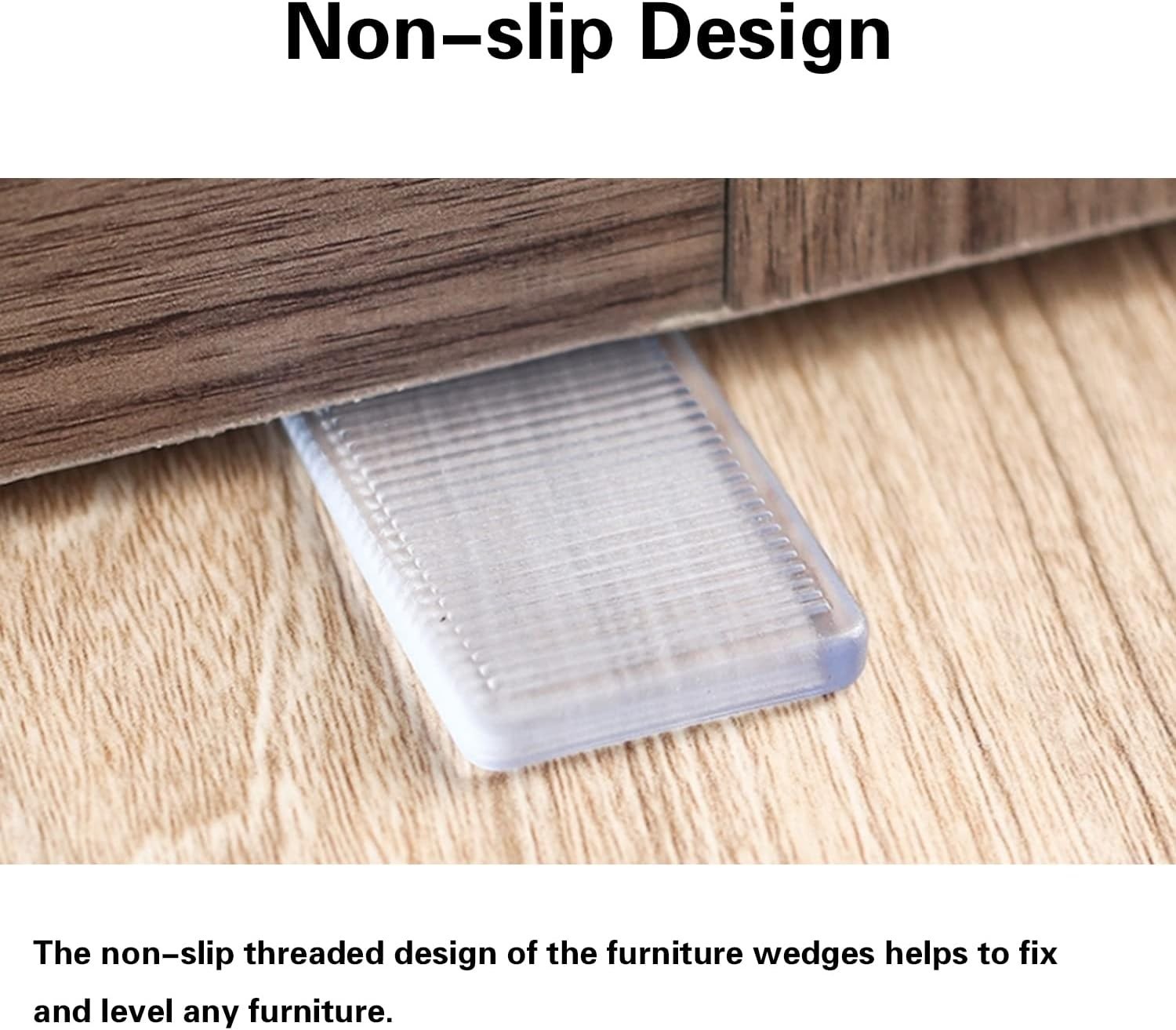 Extreme Weight Capacity Level Wedges – 8 Clear Shims for All Furniture Types