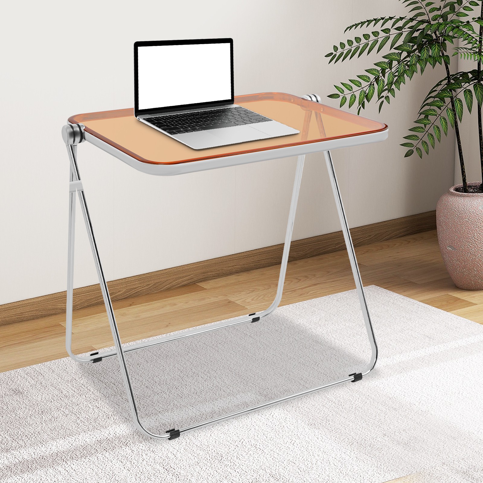 Indoor Folding Side Table Modern Small Computer Storage Desk For Home Office
