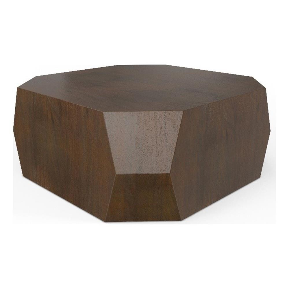 Eisley 39 inch Wide Acacia Wood Contemporary Coffee Table in Walnut & Assembled