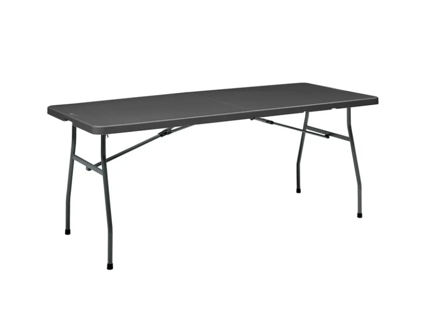 6FT Portable Folding Table – Fold-in-Half Picnic Table w/Handle, On-the-Go – NEW