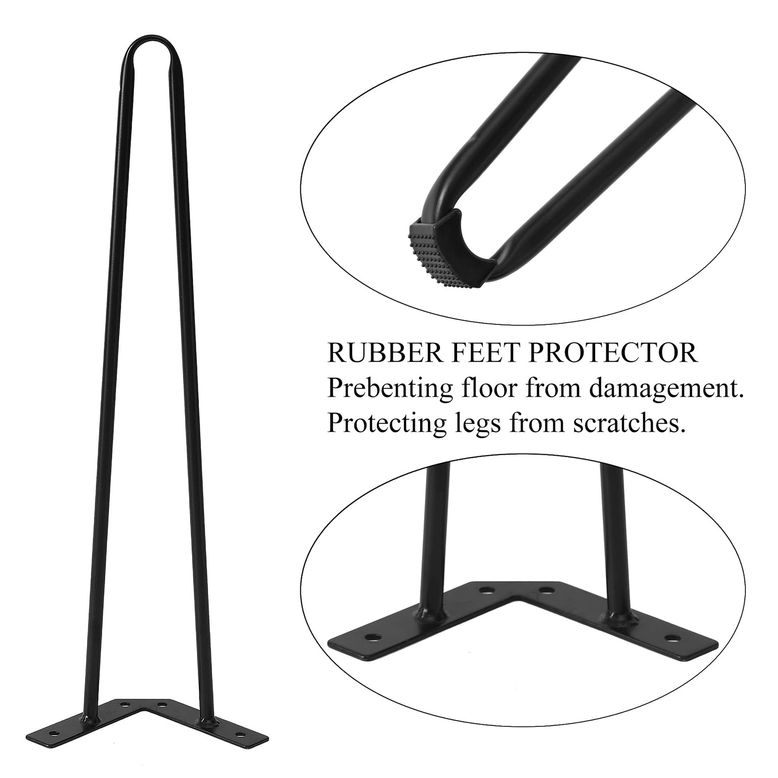 Natural Edge Side Table, Live Edge End Table with 3 Hairpin Legs, Nightstand Pla