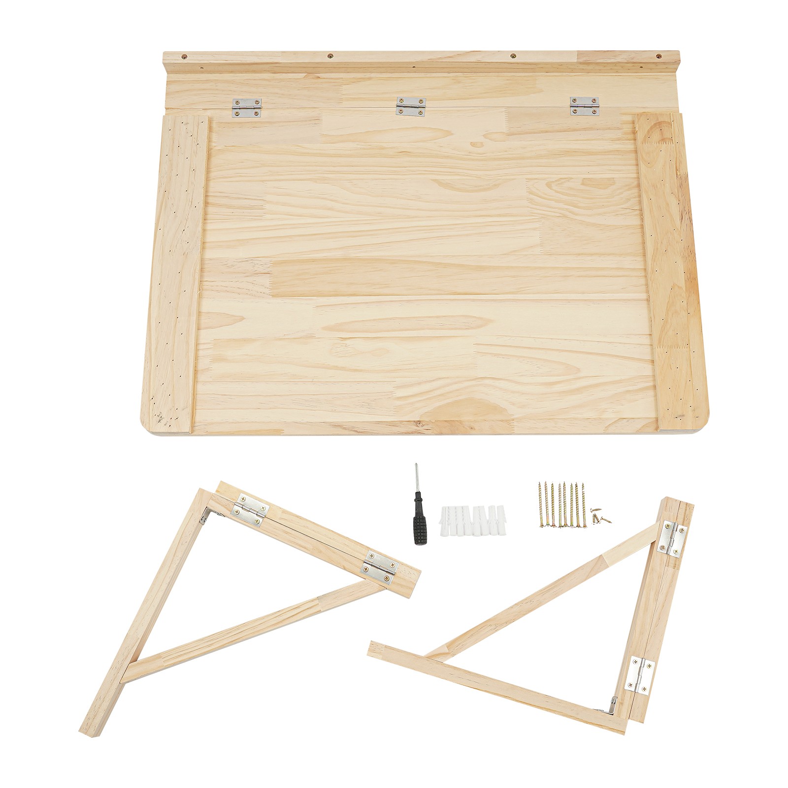 31.49*23.62*11.81in Wood Color Pine Wood Rustic Wall Mounted Folding Table