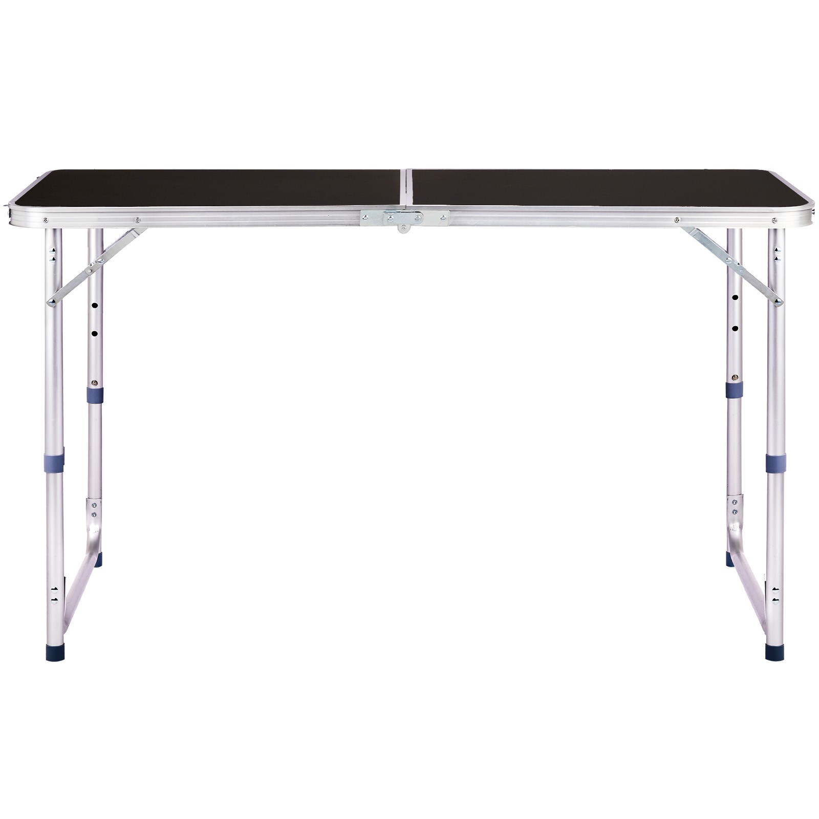 4FT Dining Portable Aluminum Folding Black Table Perfect for InOutdoor Parties
