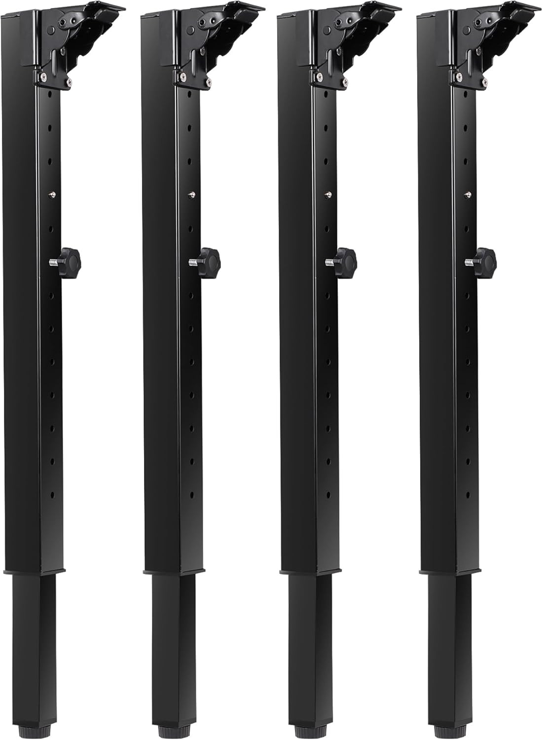 Folding Adjustable Square Table Legs 4 PCS, Adjustable Height 25”- 34” DIY Desk
