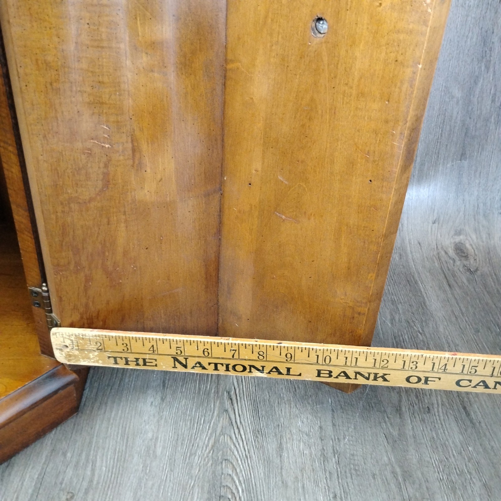 Vintage Octagonal Solid Wood End Side Table 20″T Commode Cabinet Storage Unique