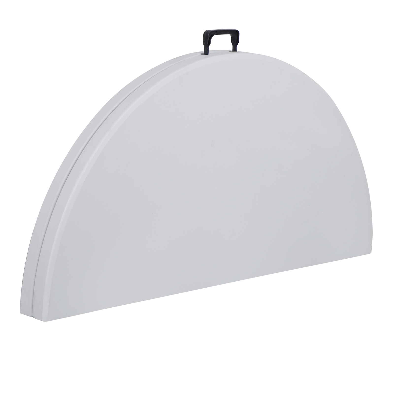 White 4FT Foldable Round Table w/Carry Handle Easy to Store for Transport Use
