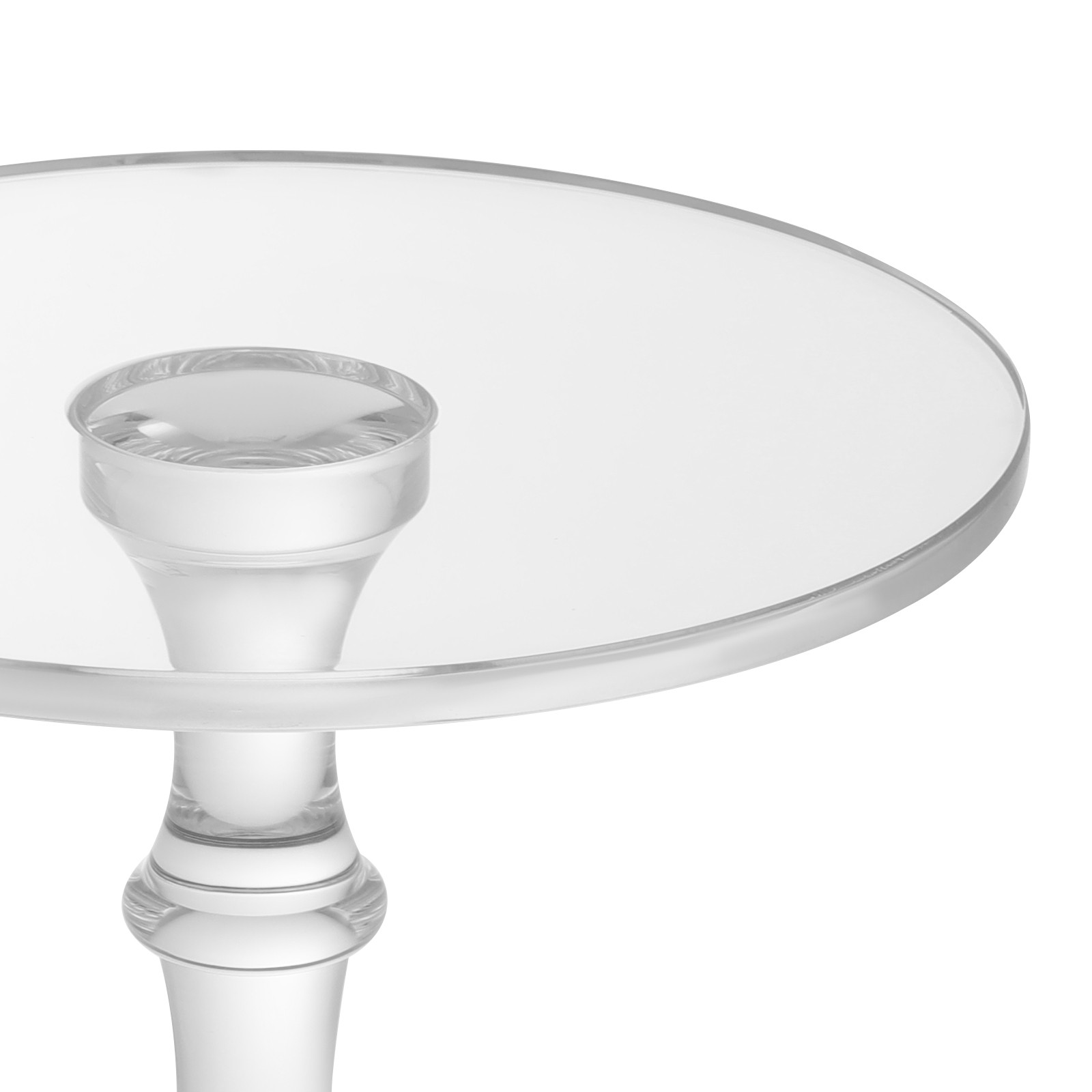 Acrylic Round Side Table 40kg Capacity Coffee Table 19.5 in H Home Sofa Table