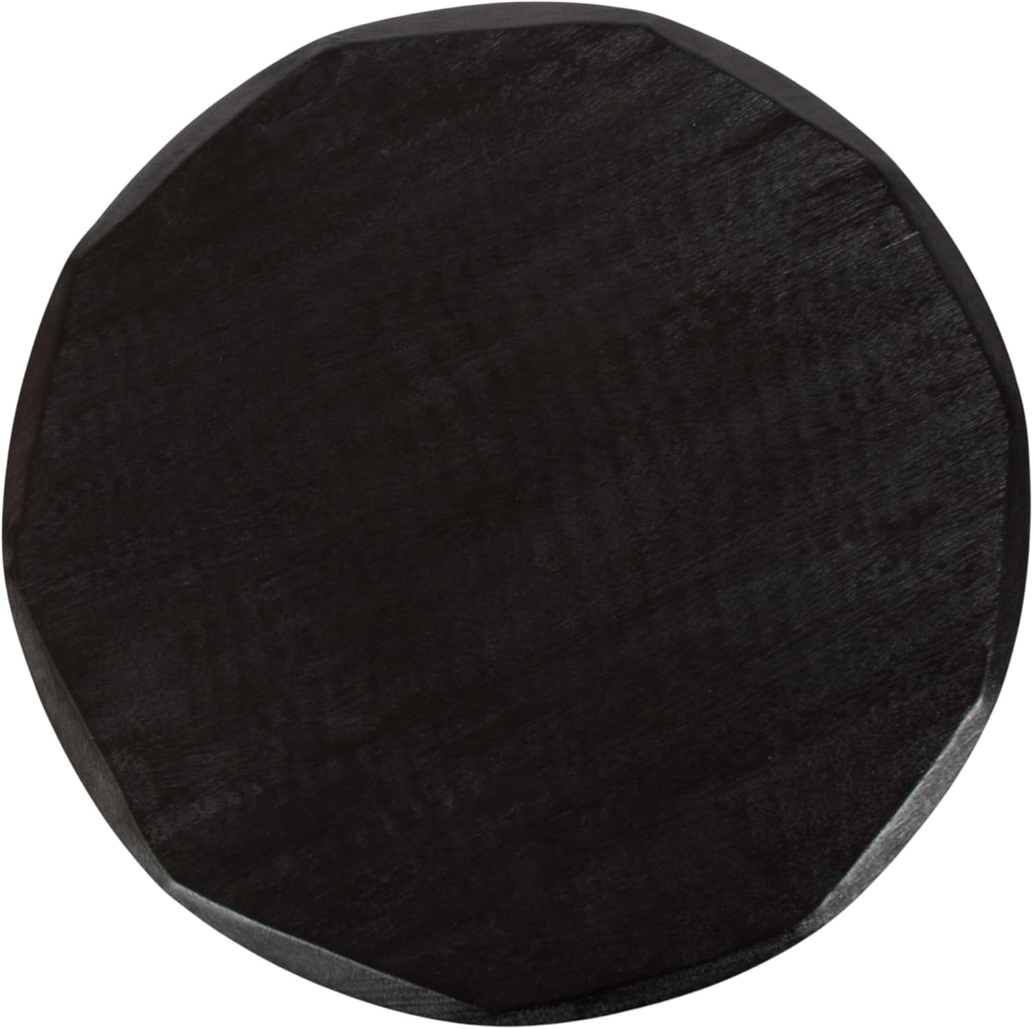 Tavares Modern Black Wooden Round Side Table – Stylish Accent for Any Room