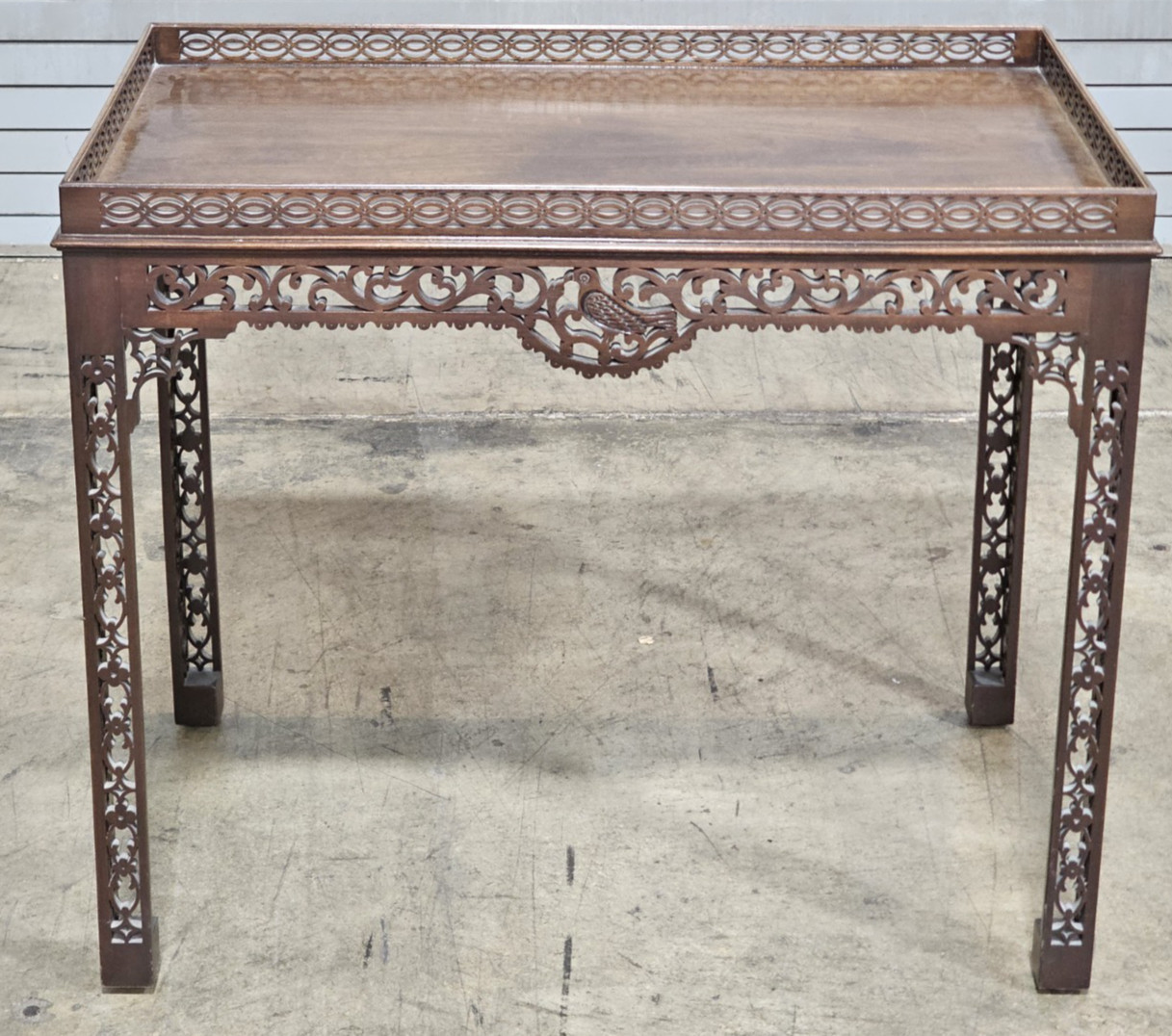 Kittinger Williamsburg Mahogany Chippendale Byrd China Table CW 192 Rare