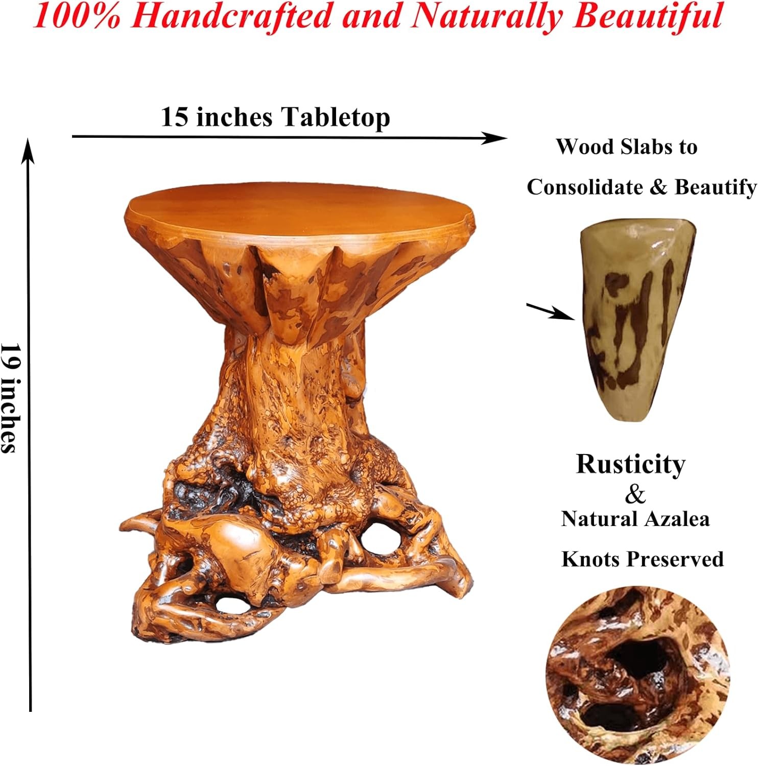 Tree Stool Table Aotea Crafts Rustic Root End