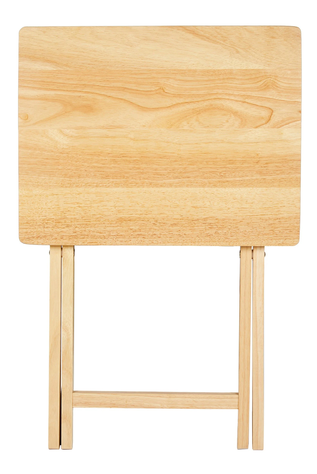 Rubberwood Folding TV Tray Table, Natural, 19″ X 14.5″ X 26″