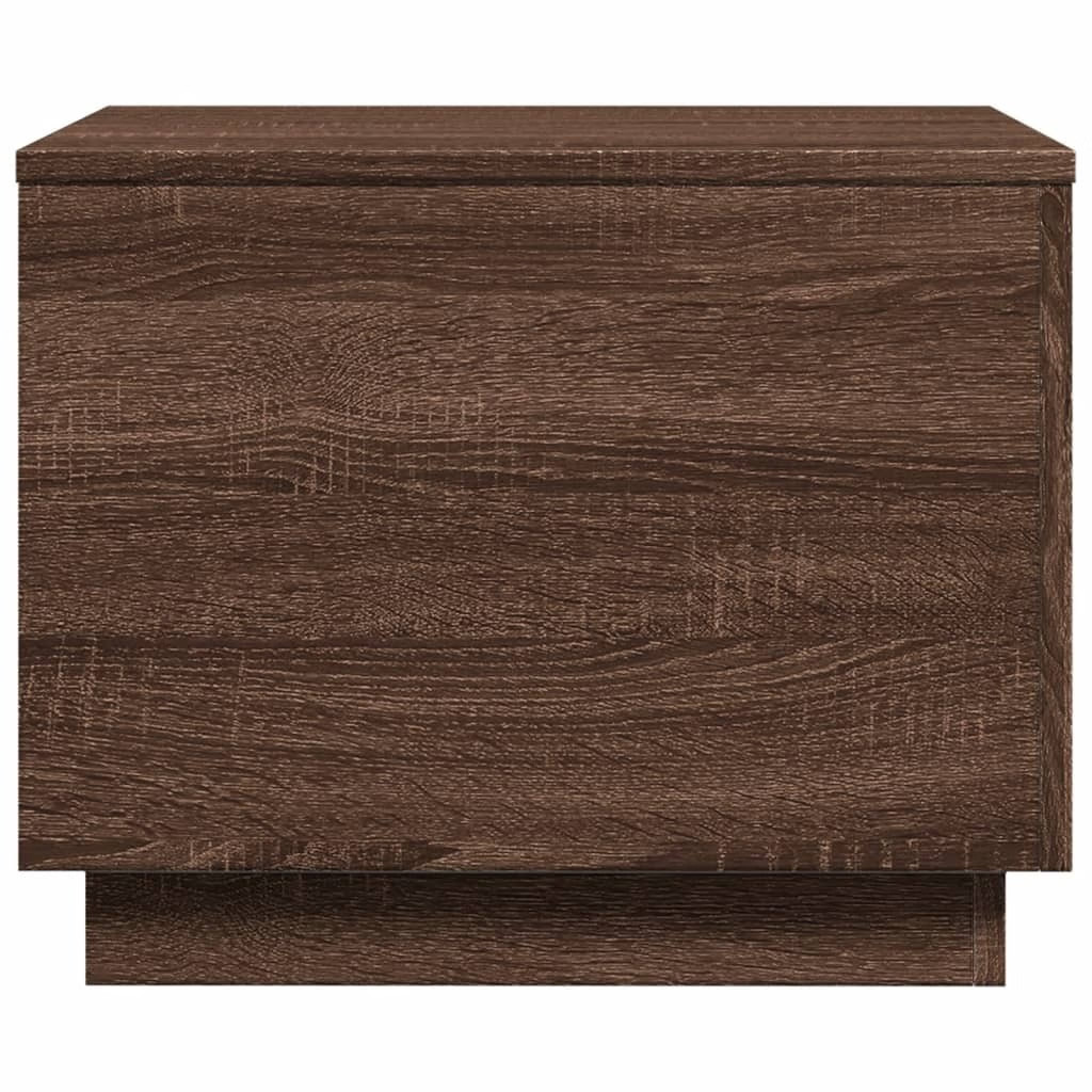 Coffee Table Brown Oak Engineered wood 19.7×19.7×15.7 in