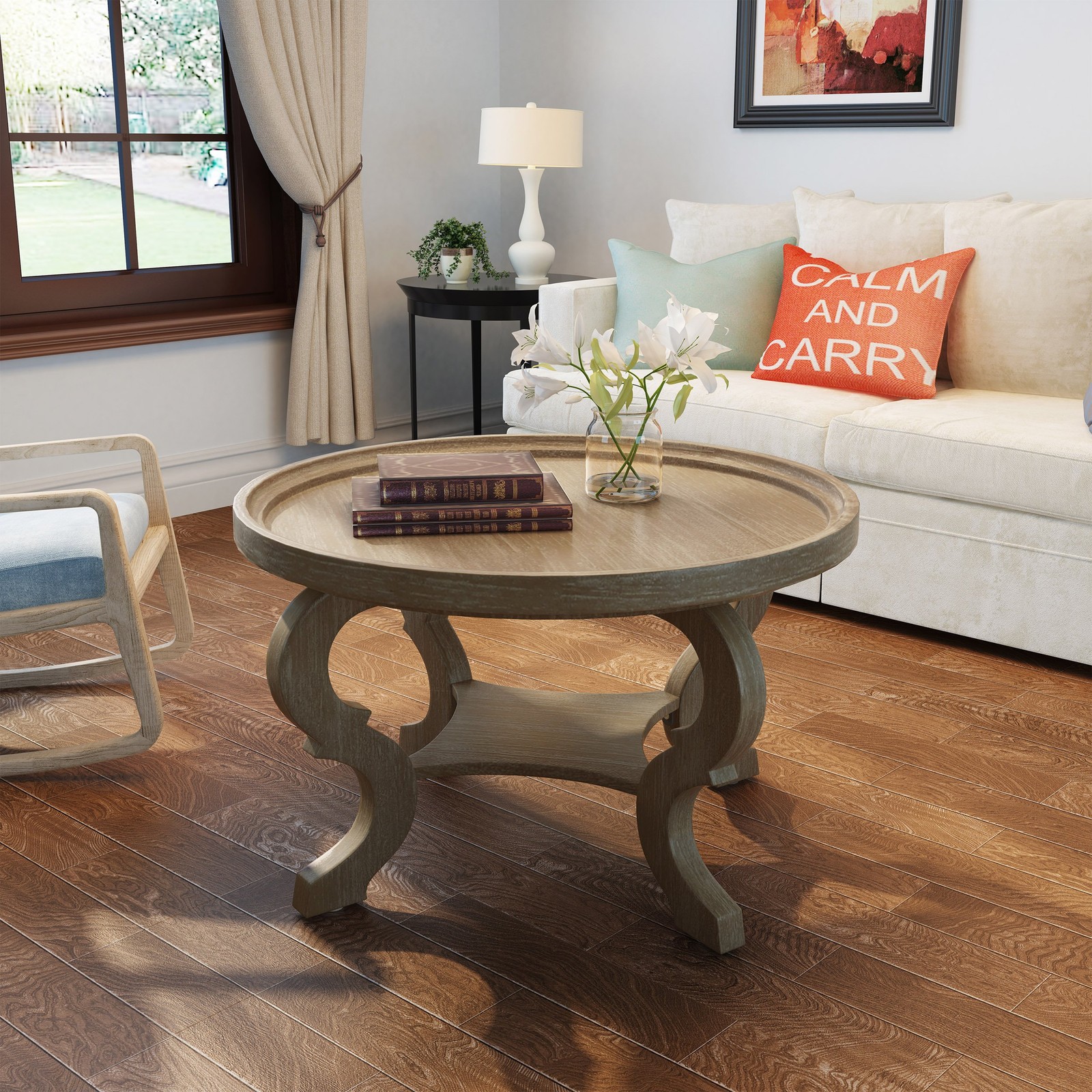 Christopher Knight Home Althea Faux 33 in x 33 x 19.5, Brown/Light Brown