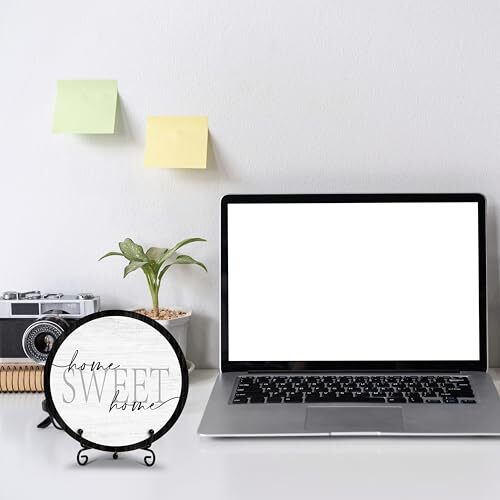 Home Desk Decor, Home Sweet Home Wood Plaque Decor Sign, Housewarming Gifts