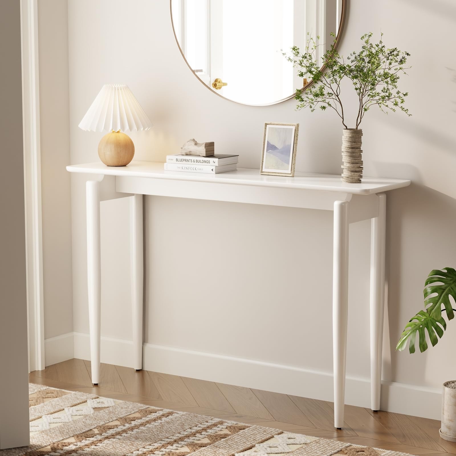 Wood Console Table Black Entryway Table, Thin Console Table, Sofa Tables 47.2 in