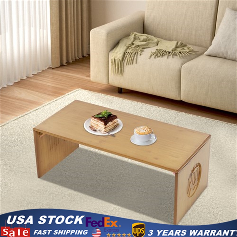Modern Bamboo Folding Table Tea Room Living Room Foldable Floor Coffee Table New
