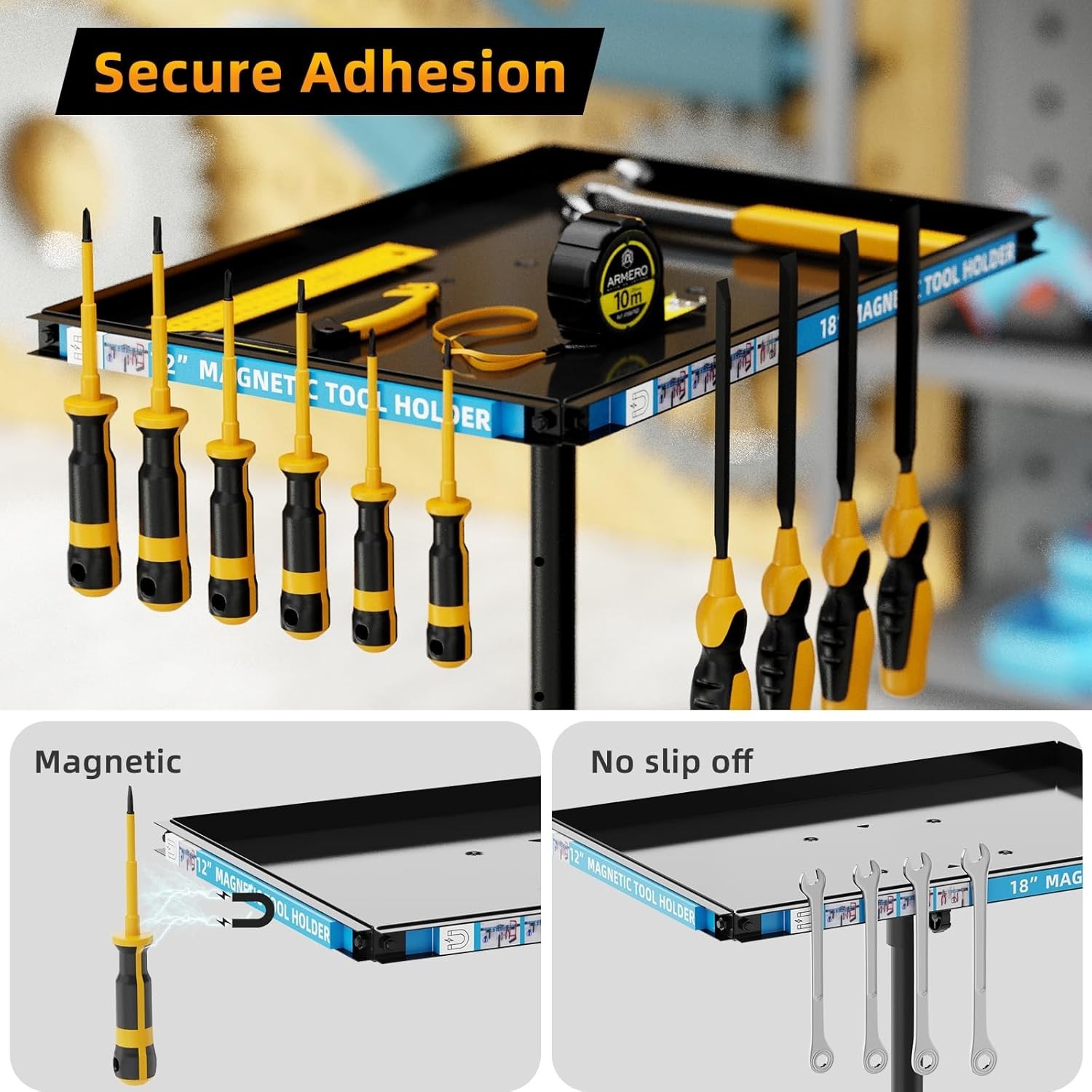 Mobile 360° Rolling Work Table with Magnetic Tray – Versatile Garage Organizer