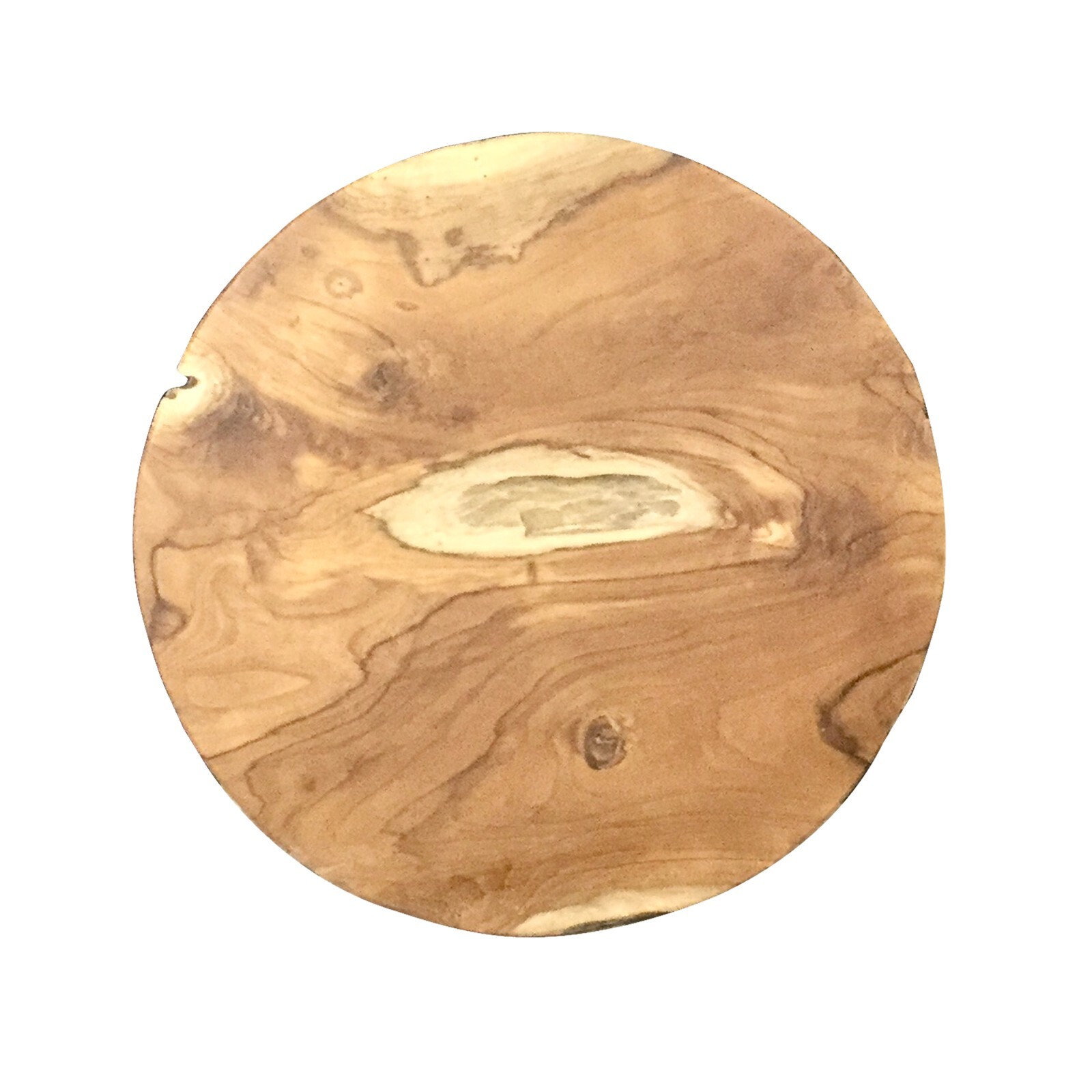 Rustic Natural Round Teak Wood Slab Table Top DIY for Side End Table Home Decor
