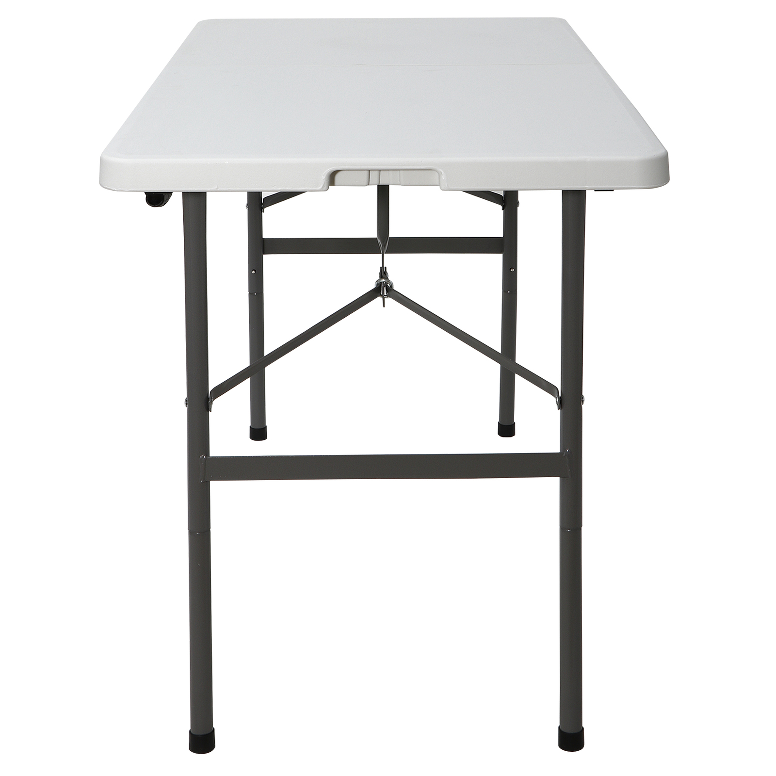 4ft Plastic Folding Table Fold-in-Half Portable Camping Table for Picnic White