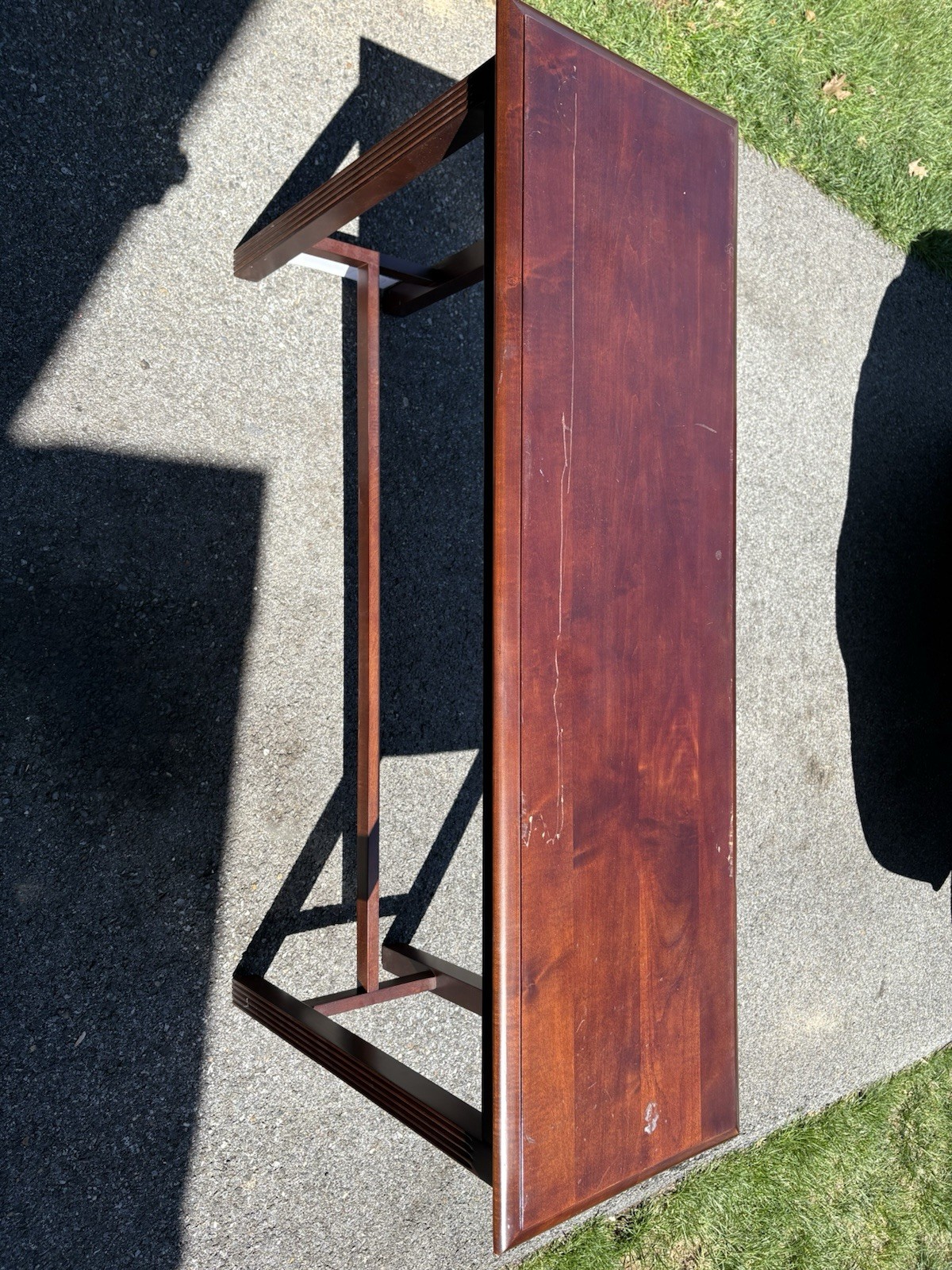 Medium Wood Rectangular Console Table, Brown, Traditional, Entryway