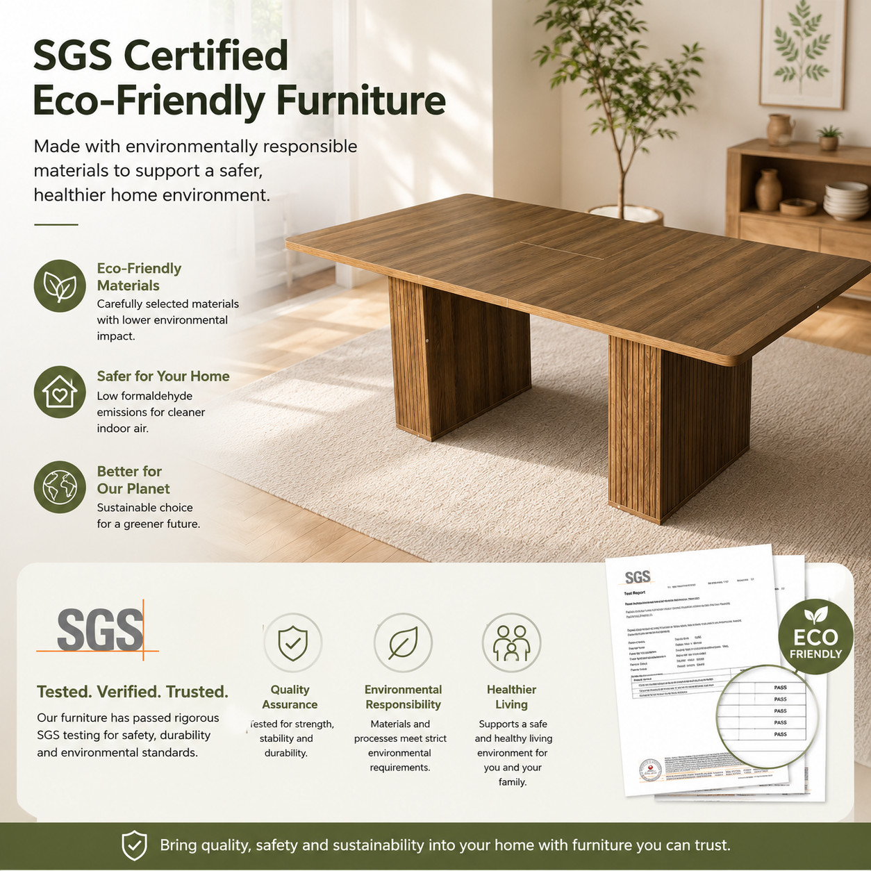 Expandable dining Table with Storage Minimalist Dining Table for 6-10 People