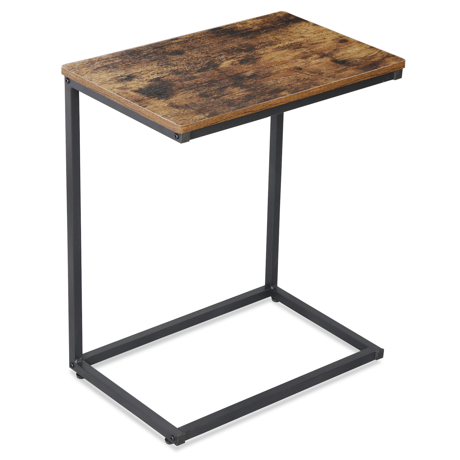 C-Shaped End Table Sofa Side Table Tv Tray Sturdy Wooden Table For Home Use Brow