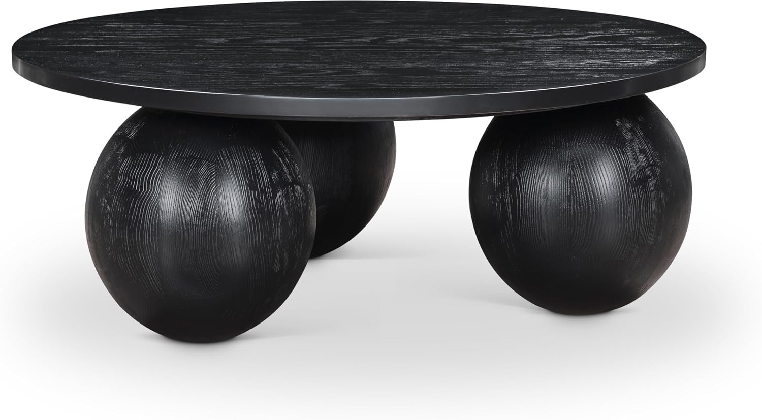 Art Deco Black Coffee Table – Meridian Furniture Fitch Collection, 39″ Square