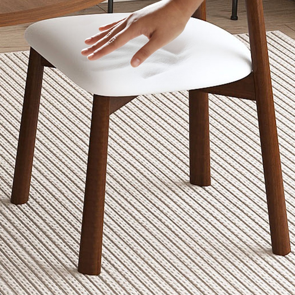 Round Dining Table with Storage Function Extendable with Metal Frame