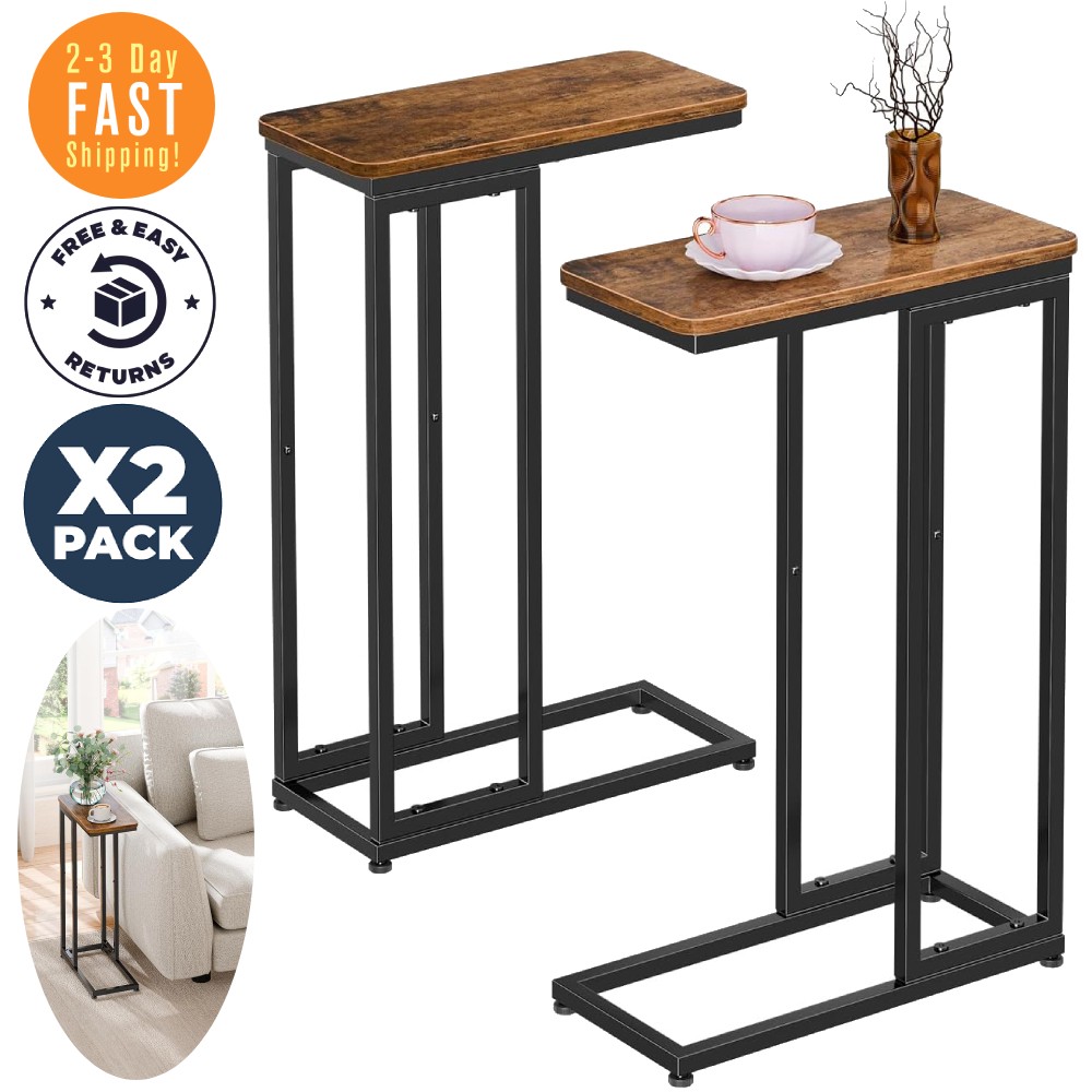 Side End C Tables Set Of 2 Home Decor For Living Room TV Tray Couch Small Spaces