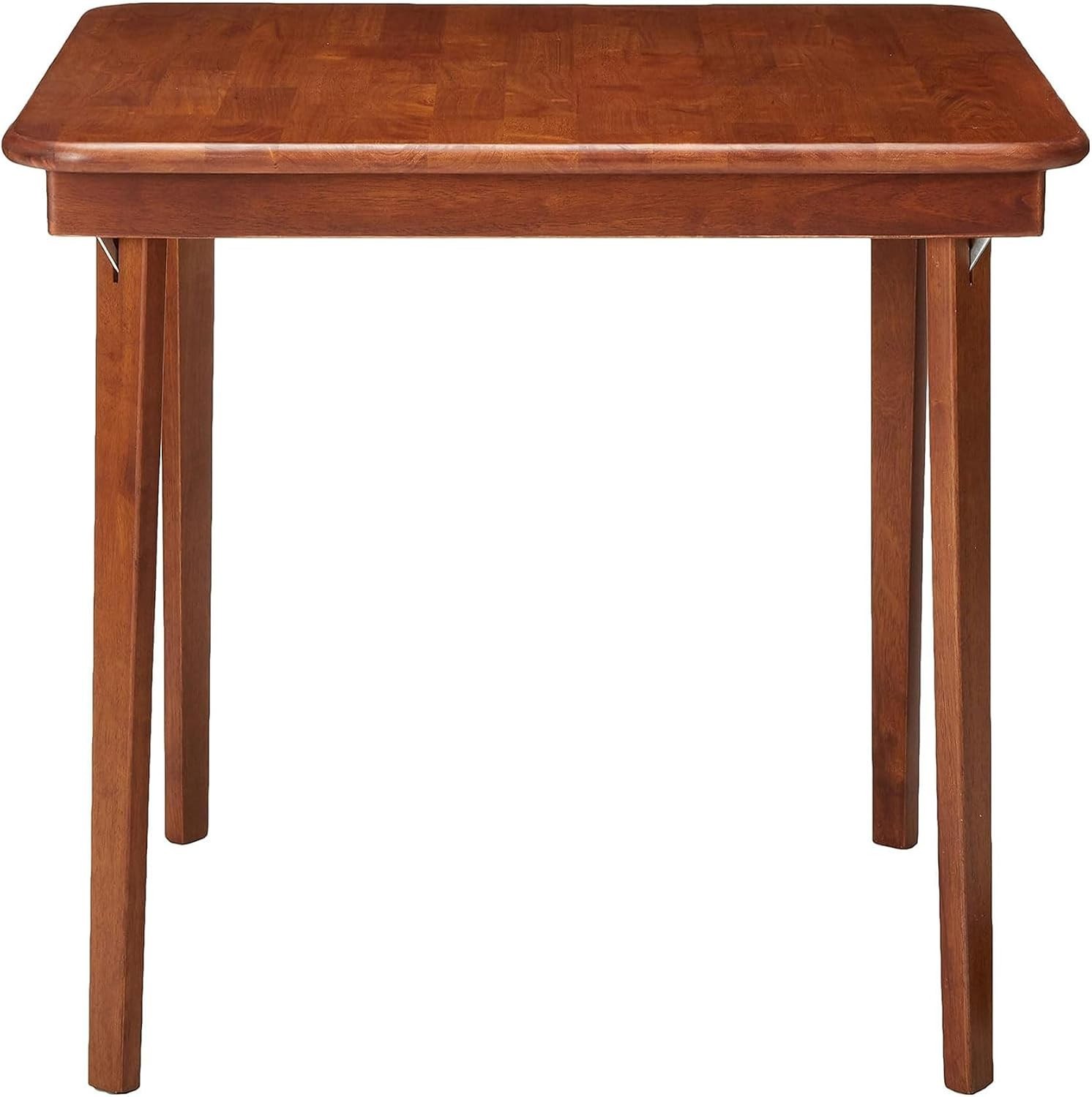 Compact 32-Inch Folding Table with Cherry Finish – Classic Design for Any Room