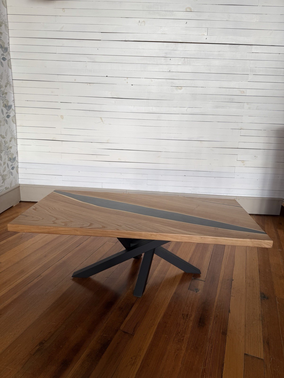 Forest Green Epoxy Elm Coffee Table Epoxy Resin Table Hand Made