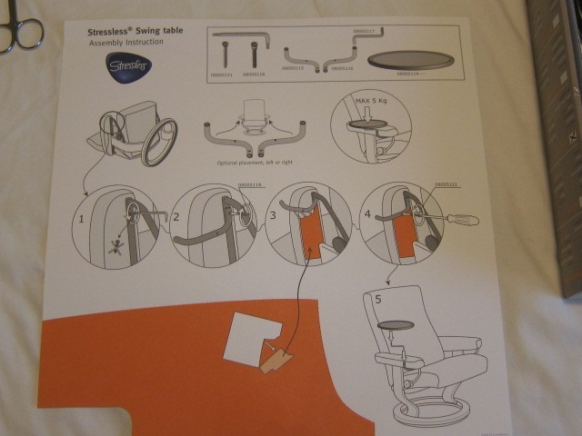 Ekornes Stressless Swing Round Table TEAK STAIN Made In Norway – New in box