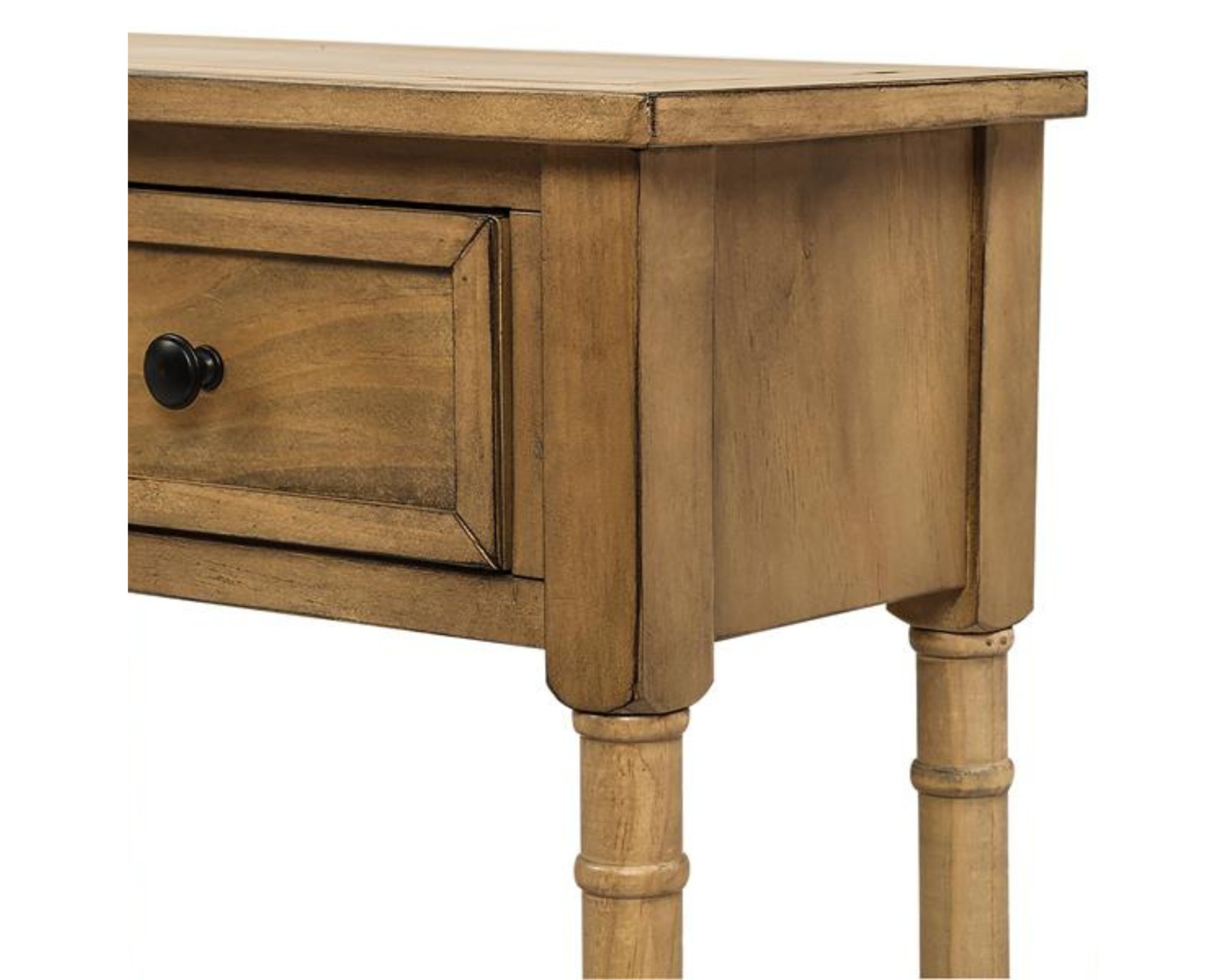 Console Table with Storage Drawers & Shelf for Entryway or Living Room, Old Pine