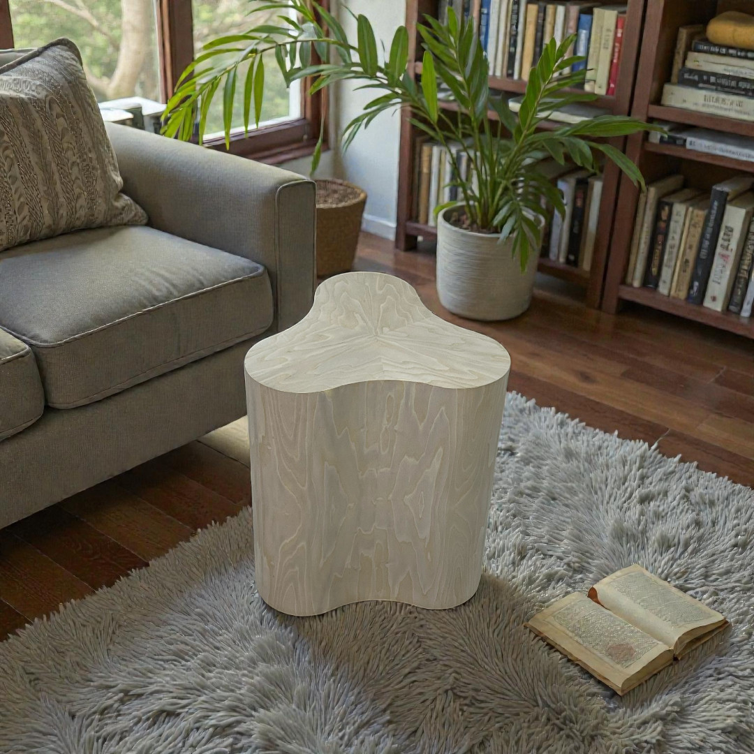Arteriors Jojo Side Table Contemporary Wood W20in D17in H23in Beige Home Decor