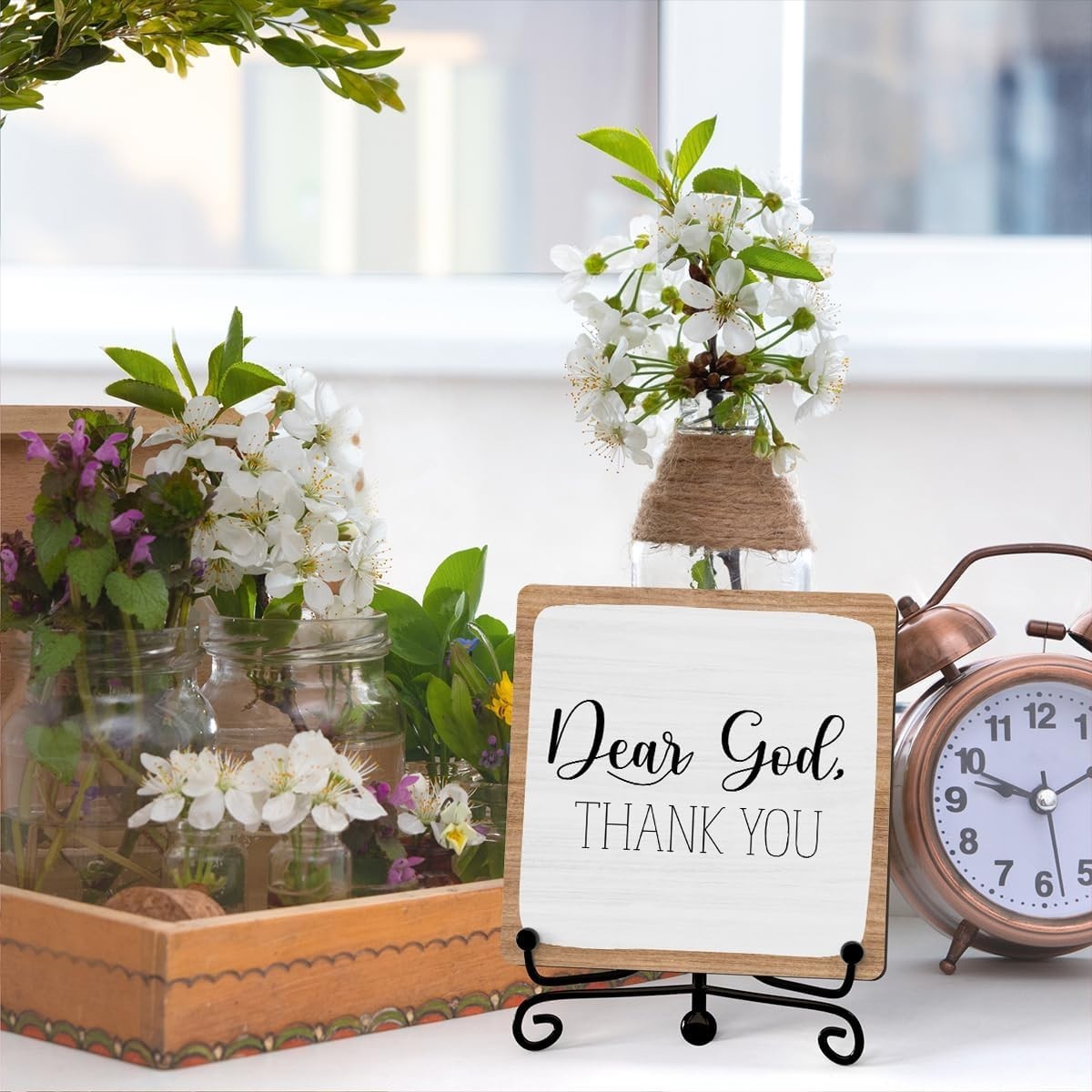 Living Room Decor Wooden Sign Aesthetic Shelf Decor Entryway Home Office