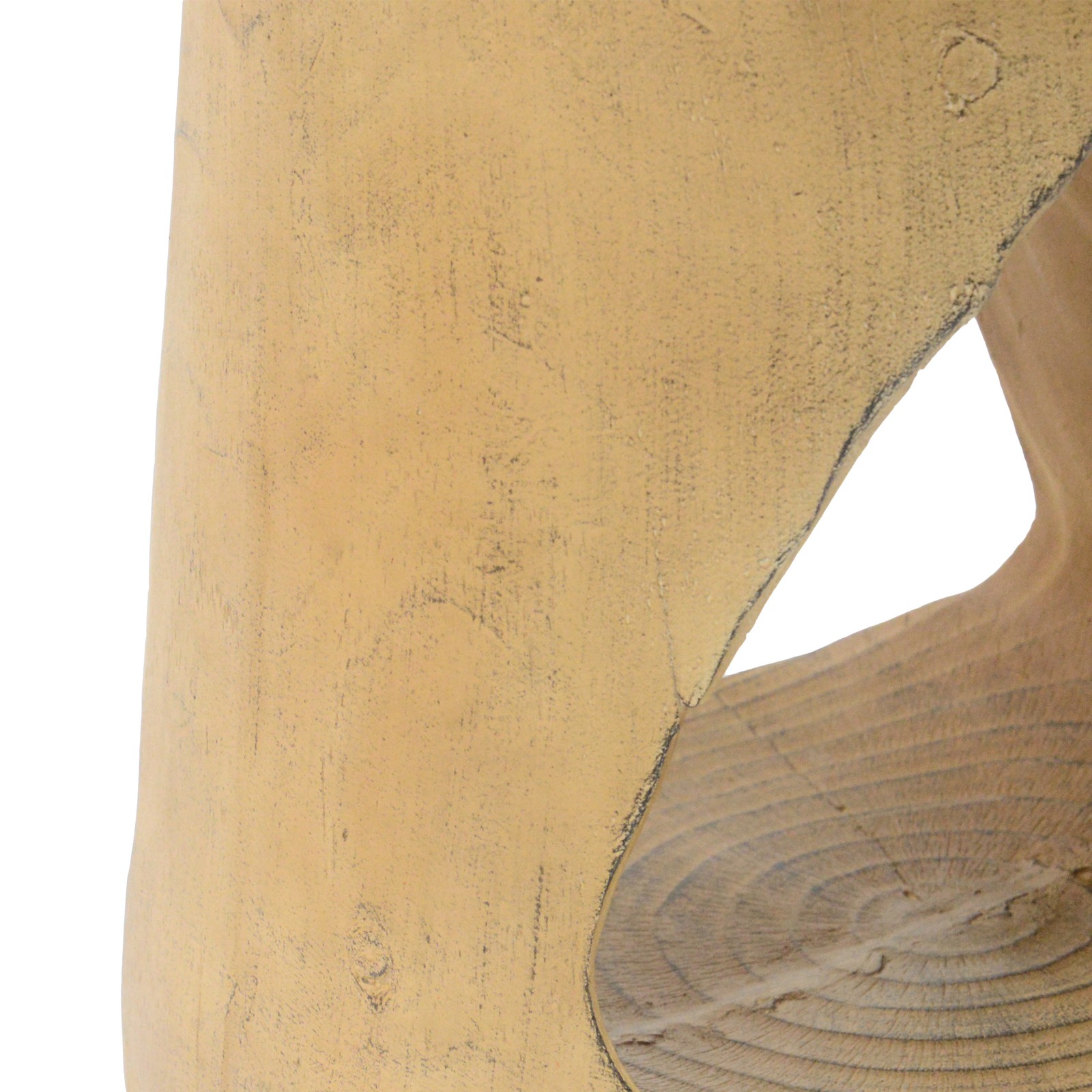 MGO -Hollow Side Table, Wood-like texture, Natural Color