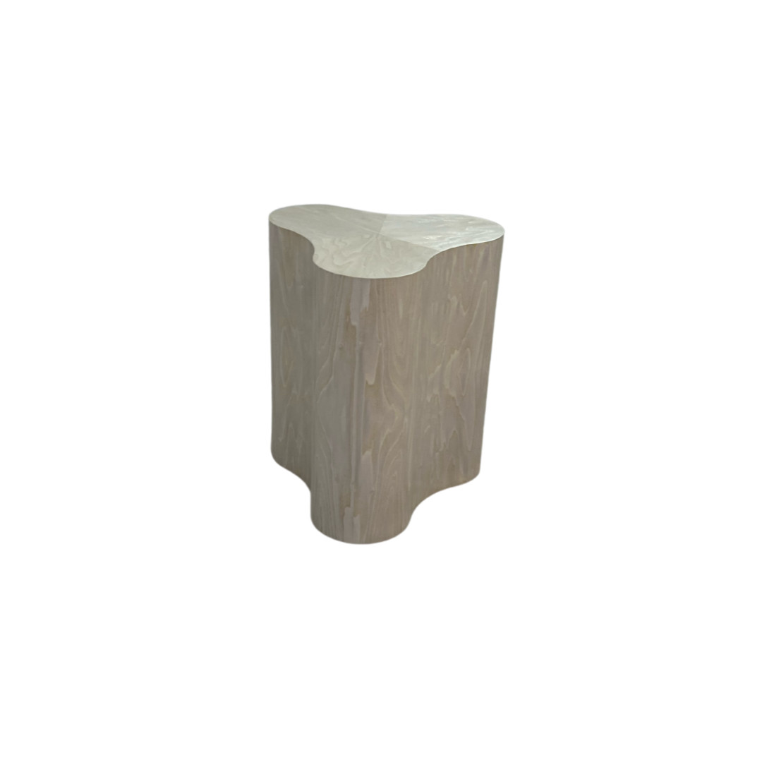 Arteriors Jojo Side Table Contemporary Wood W20in D17in H23in Beige Home Decor