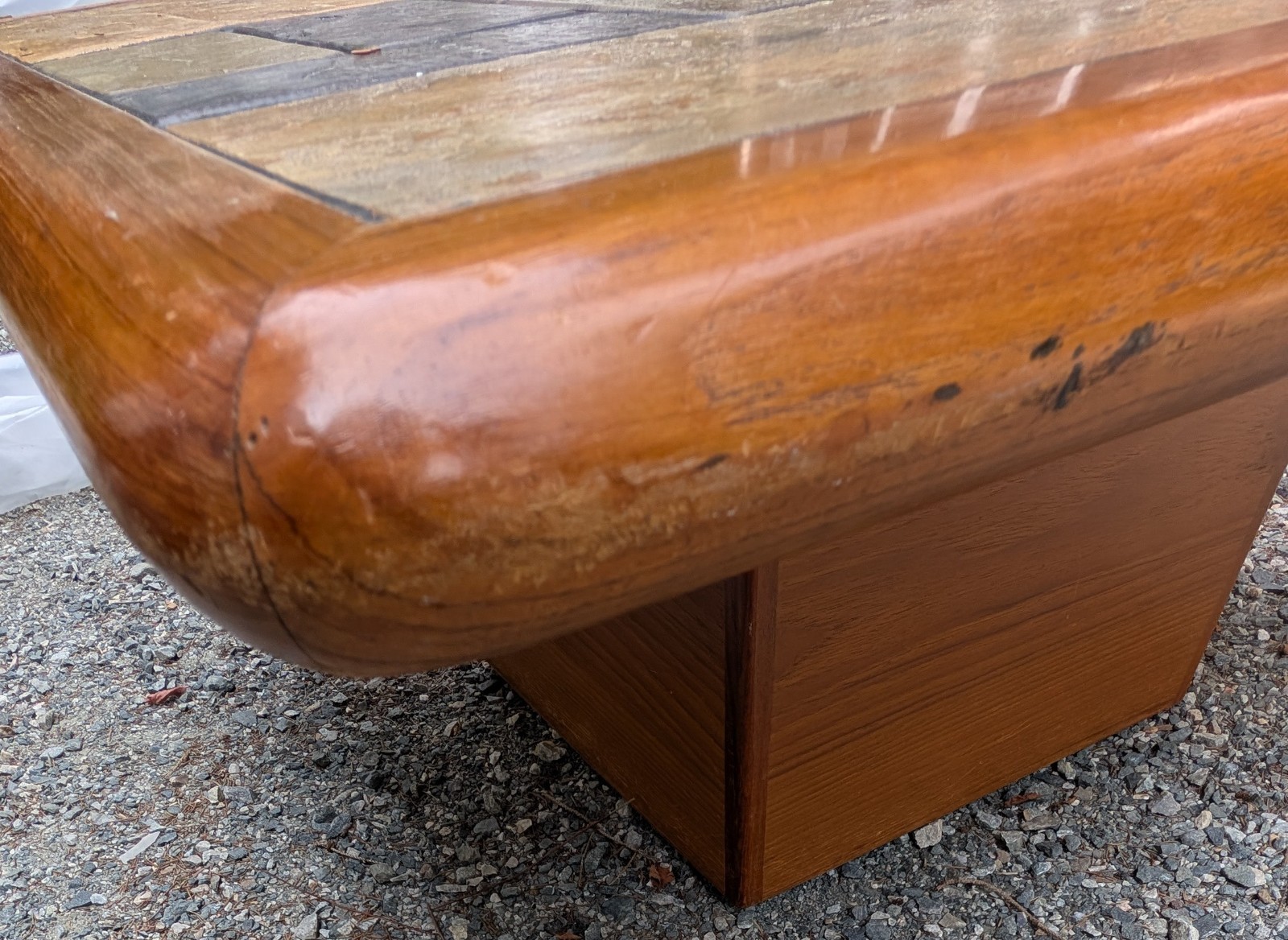 MCM Danish teak and Slate Coffee Table in Great Condition