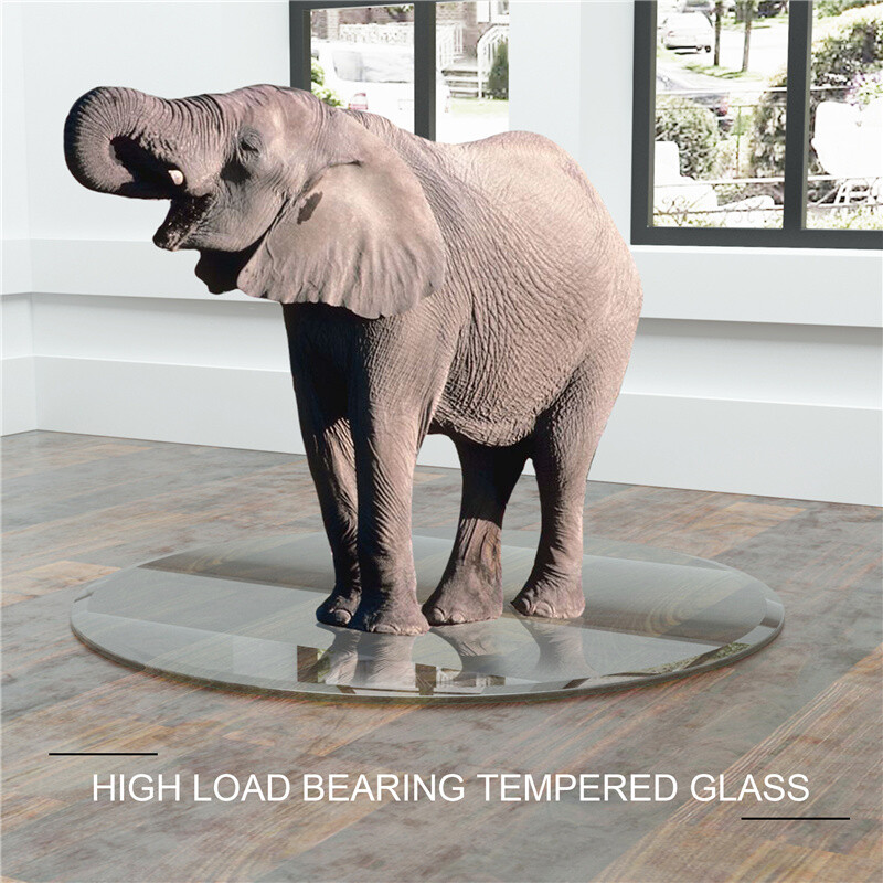 20″-36″ Round Tempered Glass Table Top 1/4” Inch Thick Round Polished Edge
