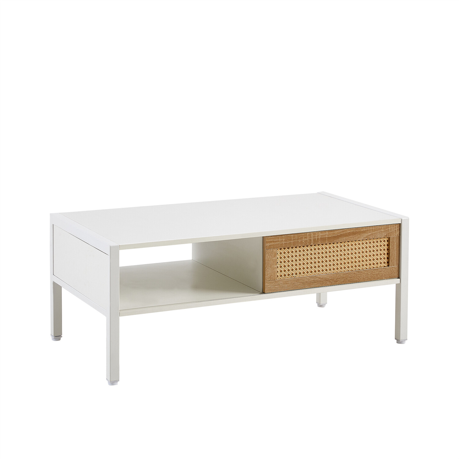 40″ Coffee Table Center Cocktail Table Rattan Side End Table for Living Room US