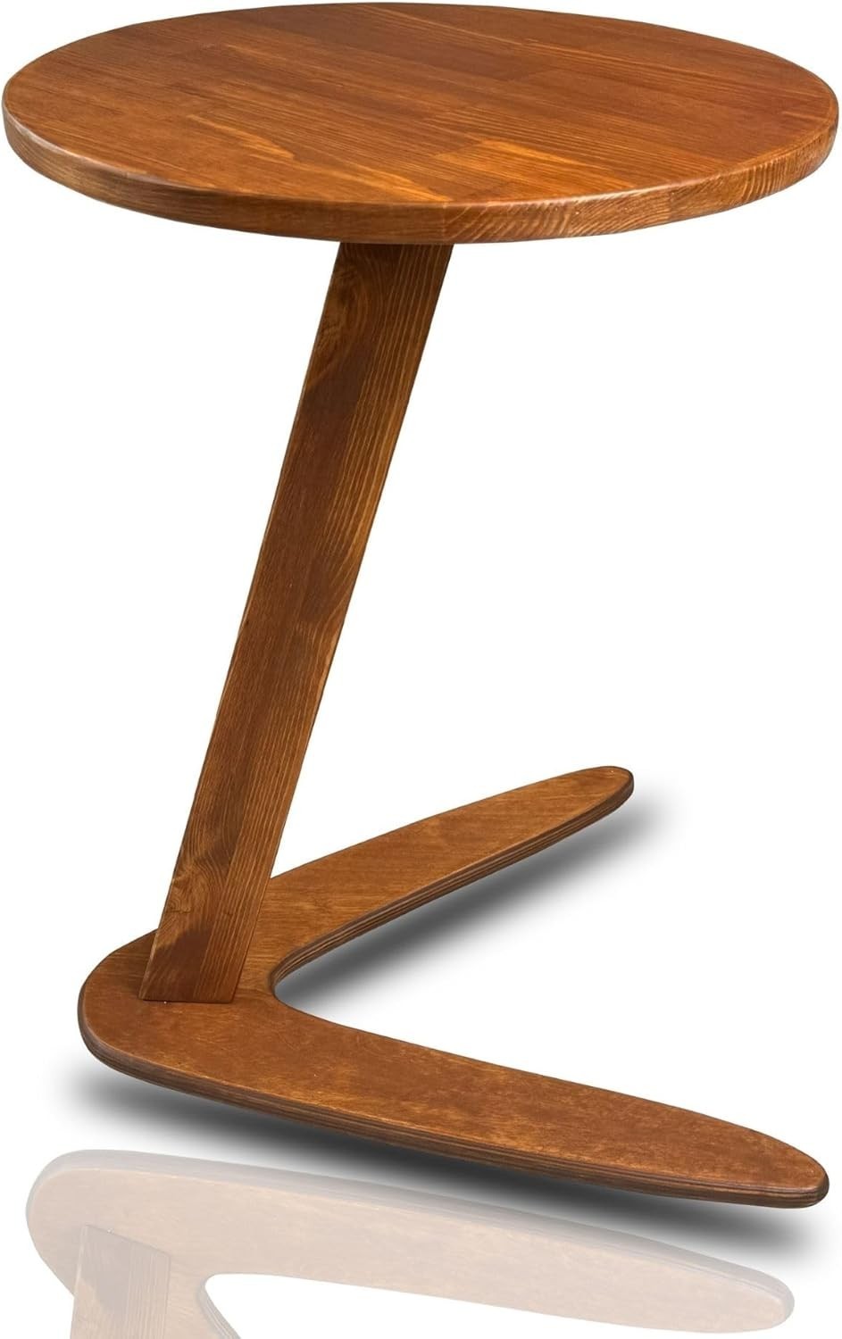 C-Shaped Handmade Solid Wood End Table Side Table Couches Sofa Tables Slide New