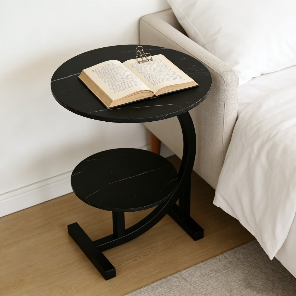 Indoor/Outdoor End/Side Table Space-Saving Design for Living Rooms Bedroom New