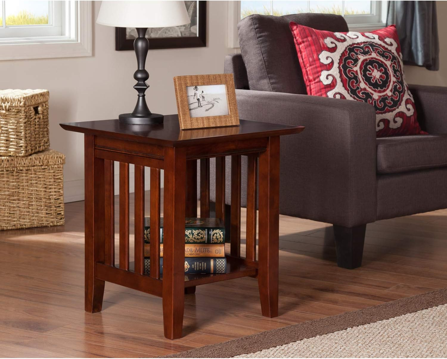 Walnut Mission End Table – Stylish & Functional Accent for Any Room